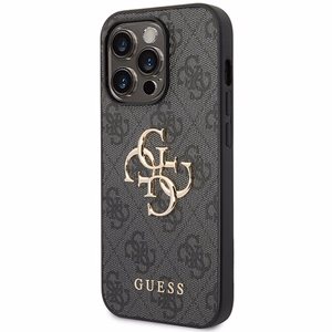 Guess 4G Big Metal Logo dėklas telefonui iPhone 15 Pro Max - pilka