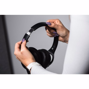 Belaidės ausinės ant ausų Forcell F-Audio TWS Vibe ANC + TUYA APP juodos