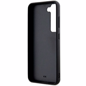 Karl Lagerfeld 3D Guminis Blizgus Logotipas dėklas telefonui Samsung Galaxy S23+ - juodas