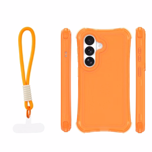 Safepop dėklas su dirželiu skirtas Samsung Galaxy S26 Plus oranžinis