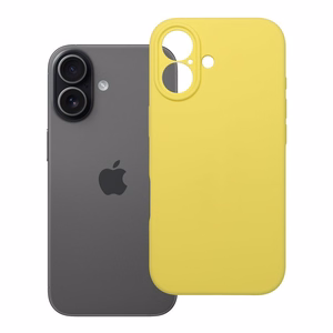 Silikoninis dėklas 2mm telefonui IPHONE 17 citrininis