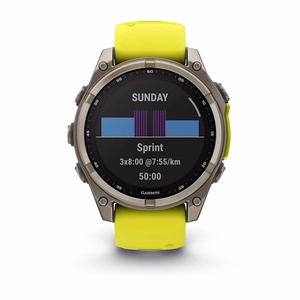 Išmanusis laikrodis Garmin Fenix 8 Sapphire Solar geltonas