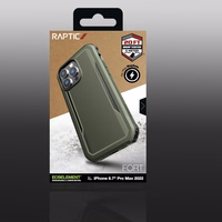 Raptic X-Doria Fort dėklas iPhone 14 Pro Max su Magnetine šarvuota žalia danga