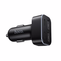Įkroviklis automobilinis Hoco Z63 42W (2xUSB 2xUSB-C) juodas