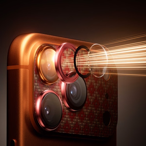 "Benks" grūdinto stiklo objektyvas Armor Warrior Lens (OR69), skirtas "Iphone 17 Pro ArmorGrid orange" (fotoaparato sala)