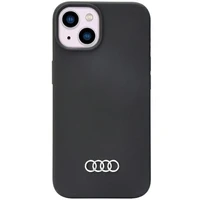 Audi silikoninis dėklas telefonui iPhone 14 6.1" juodas/juodas kietas dėklas AU-LSRIP14-Q3/D1-BK