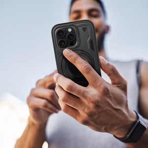 Dėklas FROST ARMOR IPHONE 15 juodas