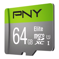 PNY Elite 64 GB MicroSDXC Klasės 10