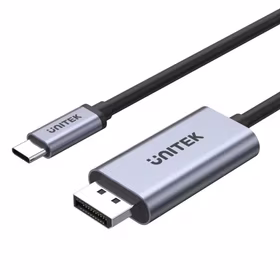 UNITEK V1409A kabelių lizdinio / kištukinio jungčių tipo keitiklis USB-C DisplayPort Juoda, Pilka