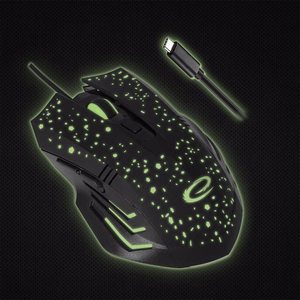 Esperanza EGM212 kompiuterio pelė USB A tipo Optinis 2400 DPI Dešinės rankos
