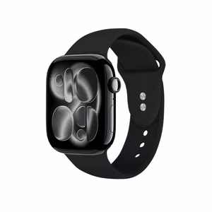 Crong Liquid Apple Watch dirželis, 44/45/46/49 mm, juodas