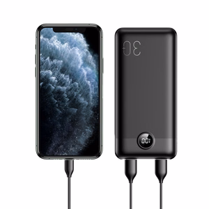 VEGER Išorinė baterija 30000 mAh PD QC3.0 3A 20W L30 (W3008PD) juoda