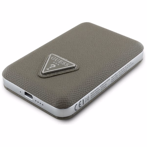 Guess Grained Triangle isorine baterija su MagSafe 5000mAh 15W USB-C - ruda