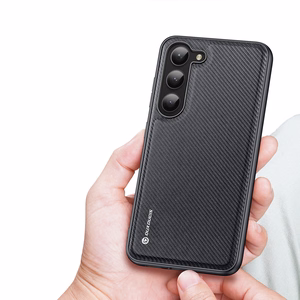 Dux Ducis Fino dėklas Samsung Galaxy S23+ su silikoniniu rėmu juodas