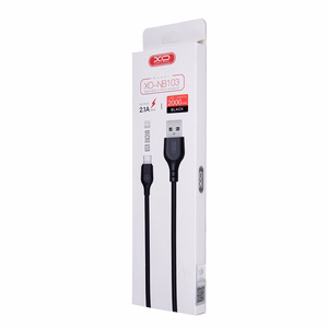 XO laidas NB103 USB - microUSB 2,0 m 2,1A, juodas