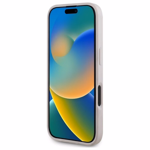 Guess GUHMP16SP4ROPEMCP iPhone 16 6.1" rožinė/rožinė kietas dėklas 4G Gėlių Raštas Magnetinis