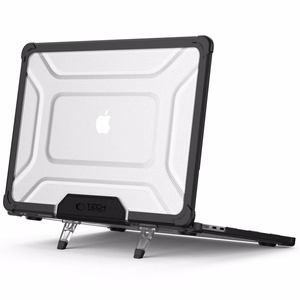 Tech-Protect SmartShell Pro dėklas MacBook Air 15" 2023-2025 M2 / M3 / M4 - permatomas ir juodas