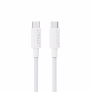 USB kabelis Acefast C18-03 60W USB-C to USB-C 1.2m baltas