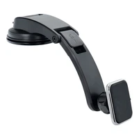 Magnetinis automobilinis laikiklis prietaisų skydeliui F53-2 sidabro spalvos