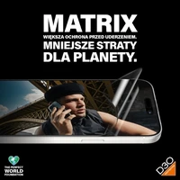 PanzerGlass Matrix Ultra-Wide-Fit hibridinis stiklas iPhone 15 Pro su pozicionieriumi