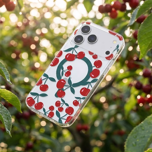 Cherry Mag dėklas skirtas iPhone 17 Pro / 18 Pro 6,3'' skaidrus