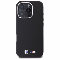 BMW M lygus pilnai apvyniotas metalinis Magnetinis dėklas iPhone 16 Pro - juodas