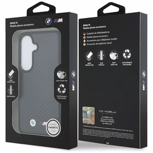 BMW dėklas Magnetic Kevlar su Logo skirtas Samsung Galaxy S26 juodas