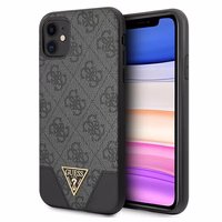 Guess 4G Triangle Collection dėklas telefonui iPhone 11 6.1" / Xr - Pilkas