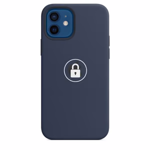 Telefono dėklas „Silicone Case v2", skirtas iPhone 12 Mini, Deep Navy, su dėžute