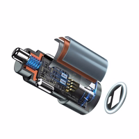 BWOO BO-CC73 PD automobilinis įkroviklis 1x USB-C - USB-A prievadas 38W sidabrinis