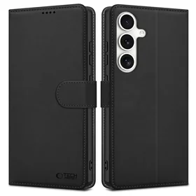 Tech-Protect piniginės tipo dėklas telefonui Samsung Galaxy S25 - juodas