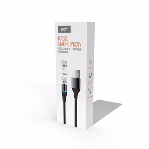 Setty магнитный кабель DT 3в1 2,5A 1,0 м KBM-01 чёрный