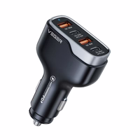 VEGER automobilinis įkroviklis 2 x USB A + 2 x Type C PD QC 3A 66W CC53-2A2C juodas