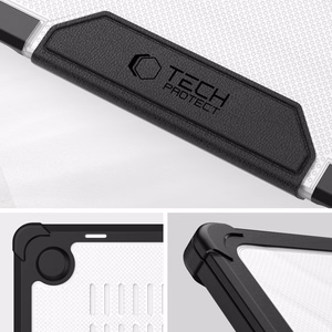 Tech-Protect SmartShell Pro dėklas MacBook Air 13" 2023-2025 M2 / M3 / M4 - permatomas ir juodas