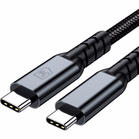 3mk "Hyper Cable N-SERIES Thunderbolt 4 USB-C / USB-C 1m 48V/5A 40Gb/s 240W 8K60Hz - juodas