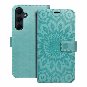 MEZZO knygos tipo dėklas telefonui SAMSUNG A35 5G su mandala, žalias