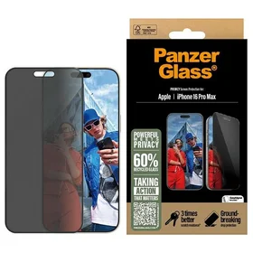 PanzerGlass privatumo apsauginis stiklas iPhone 16 Pro Max 6.9" itin platus P2864