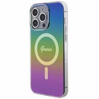 Guess IML Iridescent Magnetinis dėklas telefonui iPhone 15 Pro - juodas