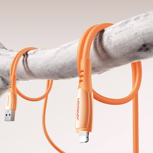 Joyroom S-A59 Vibrant Series 3A USB-A - Lightning laidas 1.2m - oranžinis