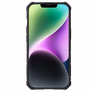 Nillkin CamShield Armor Pro dėklas iPhone 14 Plus dėklas šarvuotas dėklas su kameros apsauga ir žiediniu stovu juodas