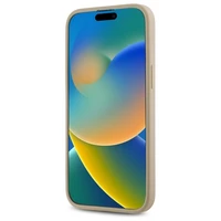 DKNY Quilted Stack Logo dėklas telefonui iPhone 14 Pro - smėlio spalvos