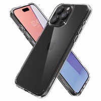 Dėklas telefonui Spigen Crystal Hybrid iPhone 15 Pro Max - skaidrus (m)
