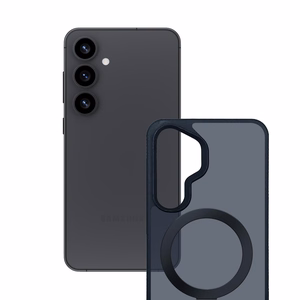 3mk dūminis magnetinis dėklas telefonui su stovu Samsung Galaxy S25 - juodas