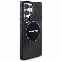 AMG Magnetinis permatomas rombų dėklas telefonui Samsung Galaxy S25 Ultra - juodas