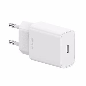 Cuktech maitinimo adapteris 20 W USB-C, su ES kištuku – baltas
