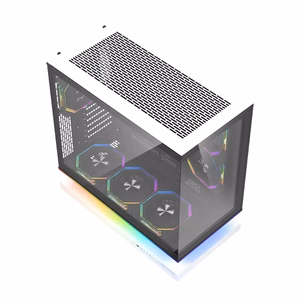 DarkFlash F1 ATX kompiuterio korpusas su 6 ventiliatoriais, baltas