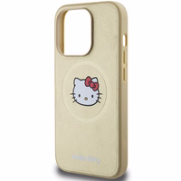 Hello Kitty odinis Kitty Head magnetinis dėklas telefonui iPhone 14 Pro Max - auksinis