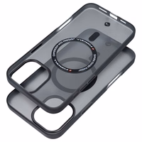 Dėklas telefonui FORCELL F-PROTECT Levels su dvigubo sluoksnio 4D technologija, karinio bandymo sertifikatu, suderinamas su MagSafe, skirtas IPHONE 16 PLUS dūminis juodas