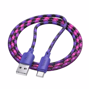 Кабель USB A - USB C Hoco 3A 1 м X116 градиент фиолетовый