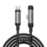 Joyroom S-A56 EnjoyX serijos 90° USB-C - Lightning kabelis 30W 1.2m - juodas